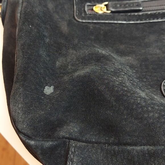 Steve Madden Black Suede Fringe Crossbody Satchel - Picture 6 of 16